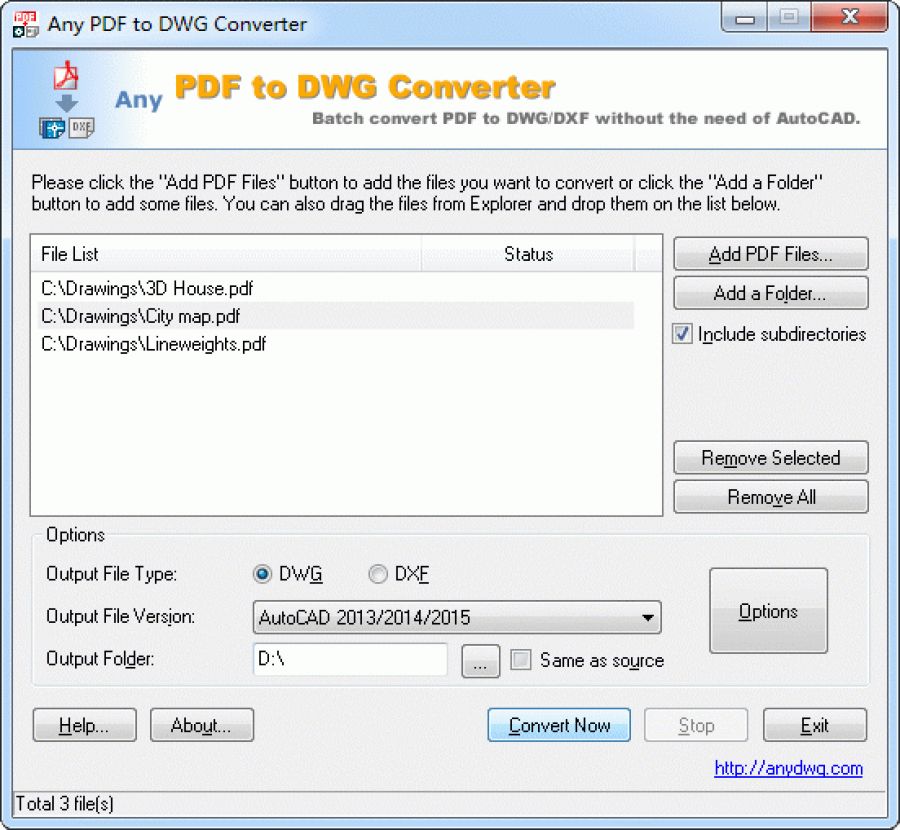 free dwg to dxf converter